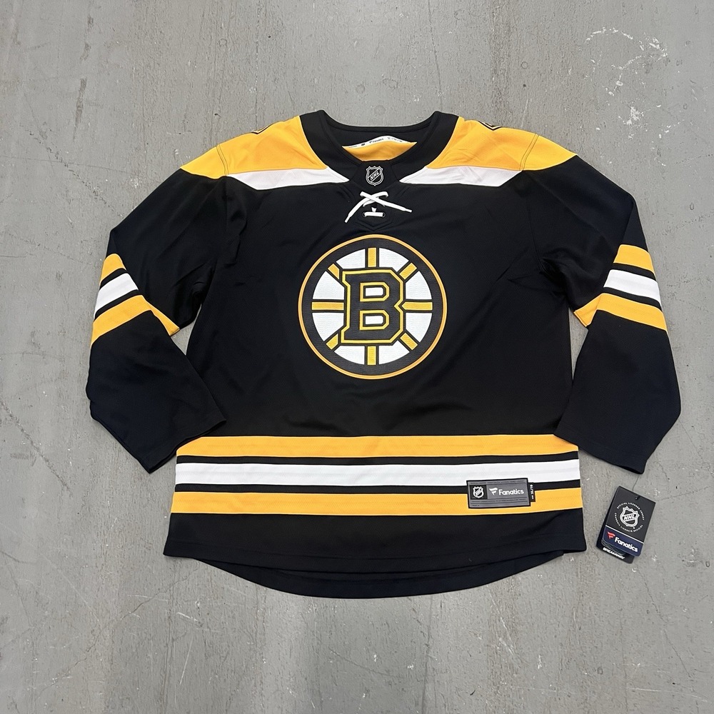Boston Bruins‎ Men's Fanatics Breakaway Black Home Jersey Size XL NWT Authentic